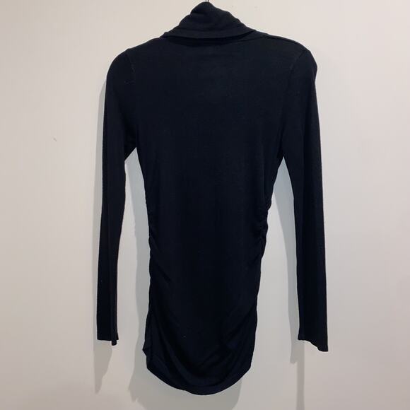 A PEA IN THE POD Maternity XS Cowl Neck Black Sweater Silk Cashmere Fall Winter - Picture 4 of 6